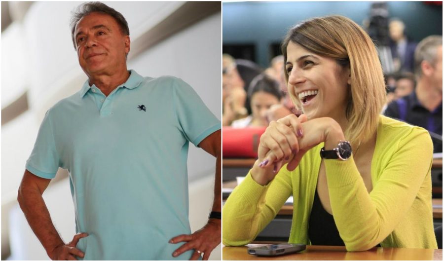 O senador Alvaro Dias e a deputada Manoela D´Ávila.